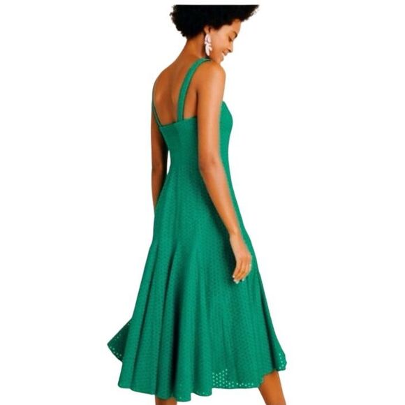 Maeve Lelia Eyelet Midi Dress | Anthropologie -- can be worn with straps or not - Picture 3 of 5